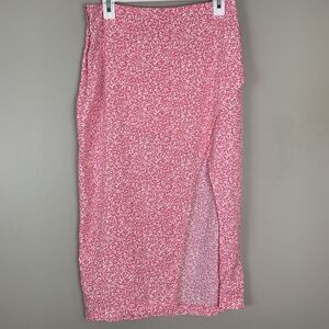 NWT Abercrombie & Fitch Womens Medium Skirt Floral Patterned Side Slit